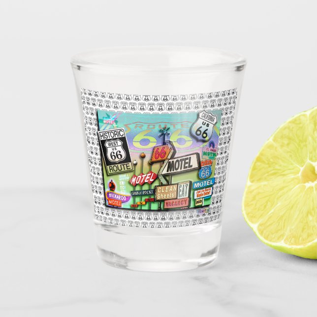 VERRE A SHOT ITINÉRAIRE 66 (Devant)