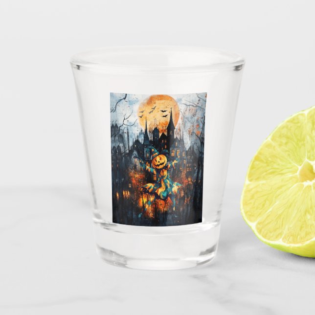 VERRE A SHOT JACK LANTERN NE PEUT PAS ATTENDRE HALLOWEEN (Devant)