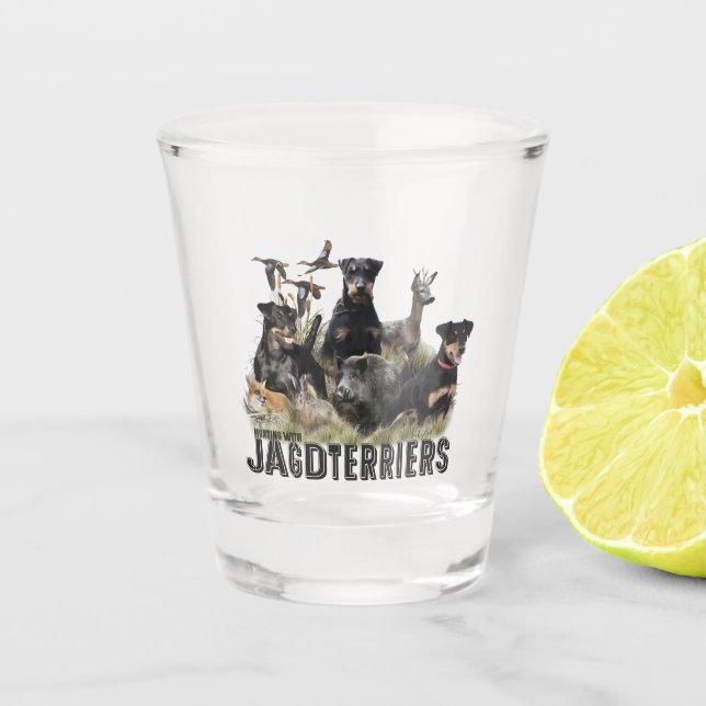 Verre A Shot Jagdterrier, Coeur courageux (Devant)