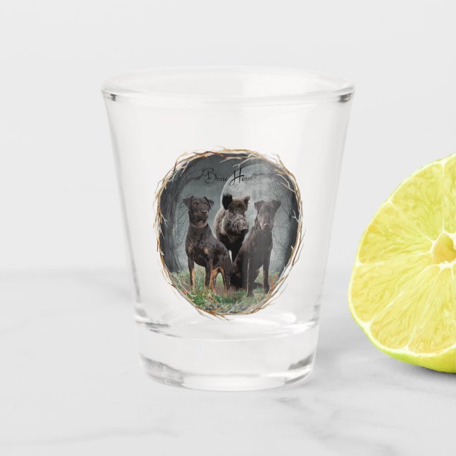 Verre A Shot Jagdterrier, Coeur courageux (Devant)