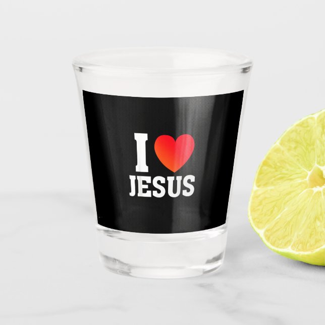 Verre A Shot J'aime Jésus (Devant)