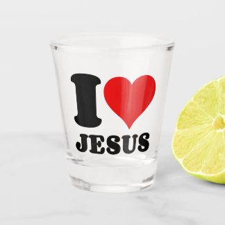 Verre A Shot j'aime la citation chrétienne de Jésus
