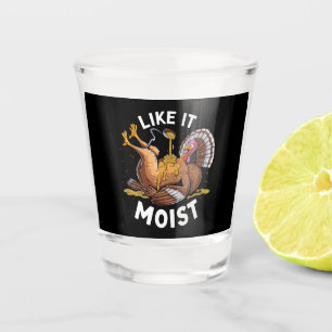 Verre A Shot J'aime la sauce de dinde de Thanksgiving humide