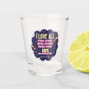 Verre A Shot J'Aime Toutes Les Créatures Mythiques, Vampires, W