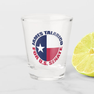 Verre A Shot James Talarico pour le Sénat américain Drapeau du