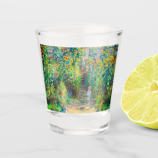 Verre A Shot Jardin aux fleurs de Monet (Devant)