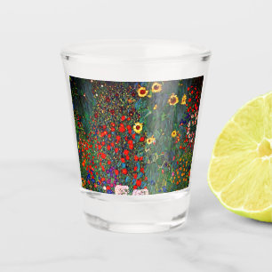 Verre A Shot Jardin de fleurs de Gustav Klimt