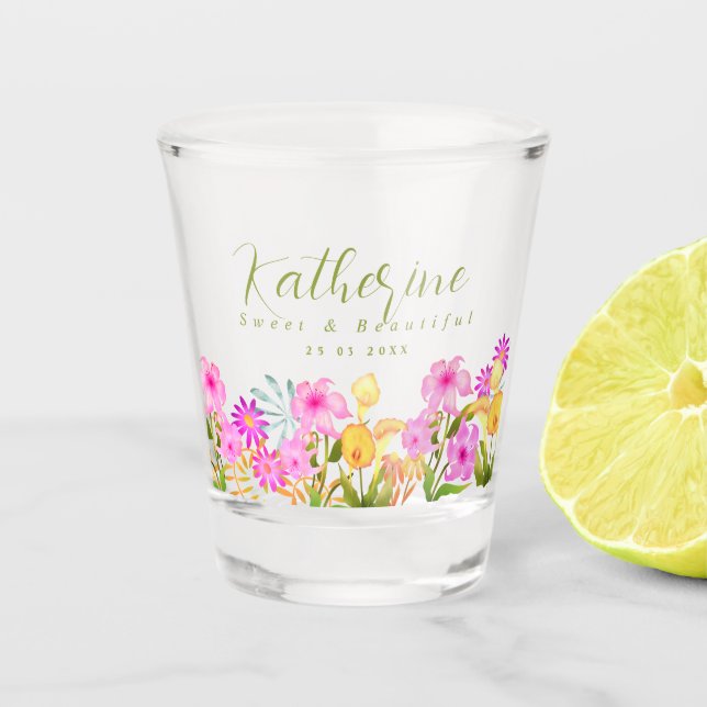 Verre A Shot Jardin floral  (Devant)