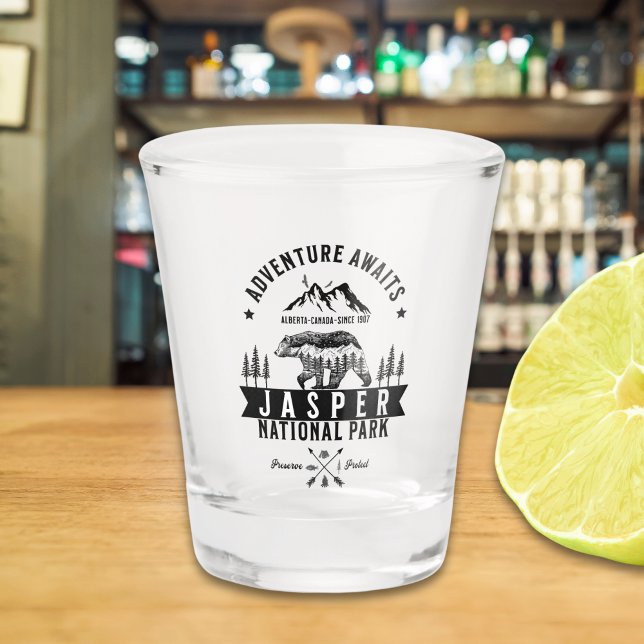 Verre A Shot Jasper National Park Alberta Canada Funny (Créateur téléchargé)