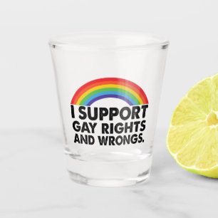 Verre A Shot Je soutiens les droits des gays et les torts des g