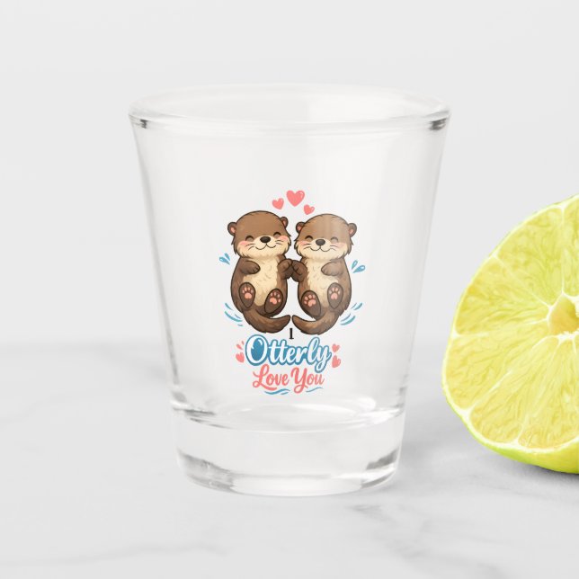 Verre A Shot Je t'aime tout à l'outarde (Devant)