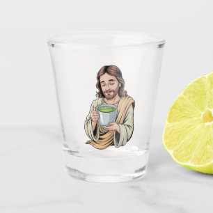 Verre A Shot Jésus buvant un matcha chrétien