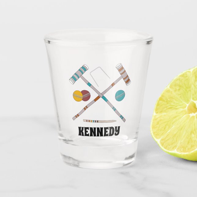 Verre A Shot Jeu de Croquet, Jeux de pelouse personnalisée (Devant)
