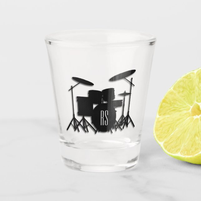 Verre A Shot Jeu de tambour Monogramme Argent (Devant)
