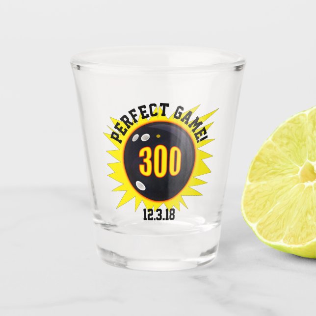 Verre A Shot Jeu parfait, noir et jaune (Devant)