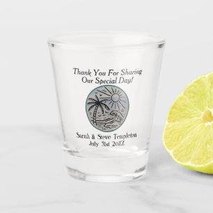 Verre A Shot Jeune mariée de faveurs de Merci de mariage de