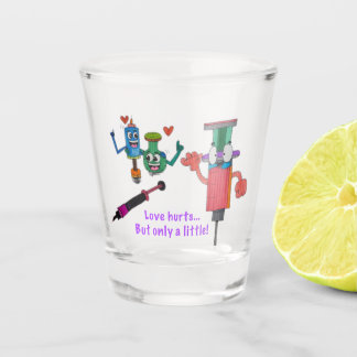 Verre A Shot JMCdesign COVID "shot" glass Love Hurts
