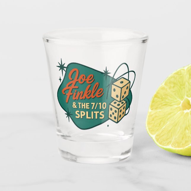 Verre A Shot Joe Finkle & The 7/10 Splits Rockin' Shot Glass (Devant)