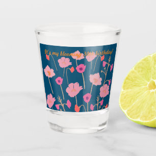 Verre A Shot Joli 30ème Anniversaire Floral Moderne Avec Age Pe