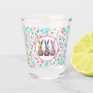 Verre A Shot Joli, coloré 3 lapin de Pâques