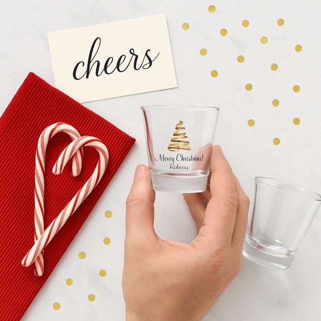 Verre A Shot Joli Joyeux sapin de Noël (Créateur téléchargé)