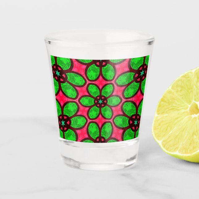 Verre A Shot Joli Motif de fleurs Abstraites (Devant)