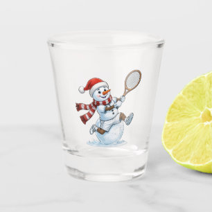 Verre A Shot Joueur de tennis bonhomme de neige Noël 2026 Vacan