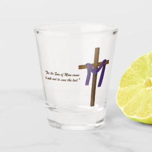 Verre A Shot Jour de la résurrection du violet de la croix de P