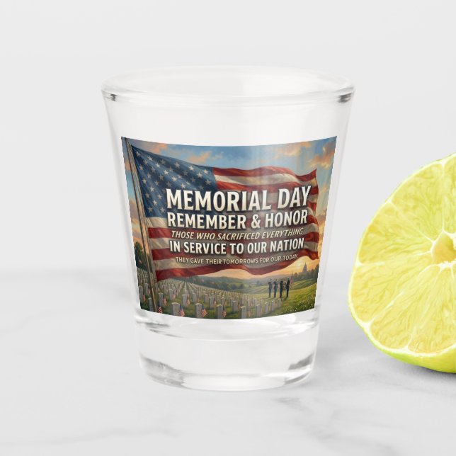 Verre A Shot Jour du Souvenir   (Devant)