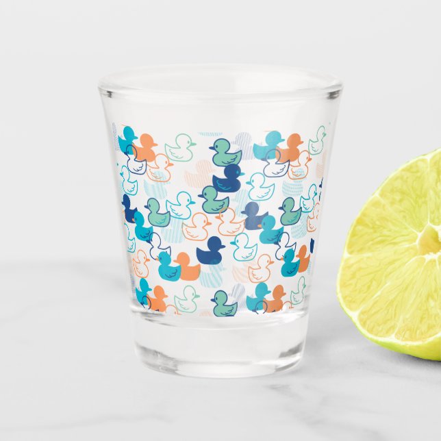 Verre A Shot Joyeuse baignade une patte de canards Motif III (Devant)