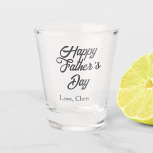 Verre A Shot Joyeuse fête des pères gris nom amour meilleur Pap