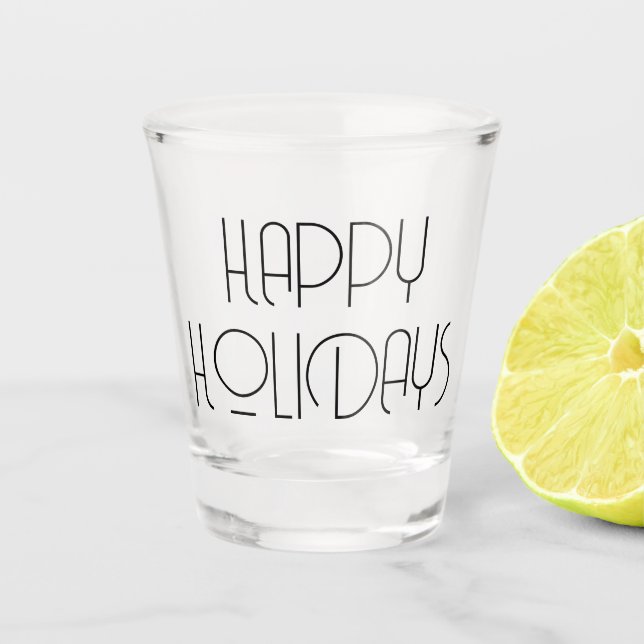 Verre A Shot Joyeuses Fêtes sur mesure (Devant)