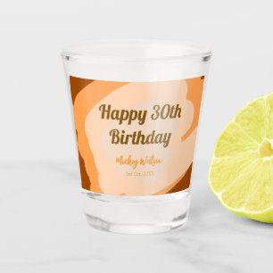 Verre A Shot Joyeux 30e anniversaire rustique bois Halloween au