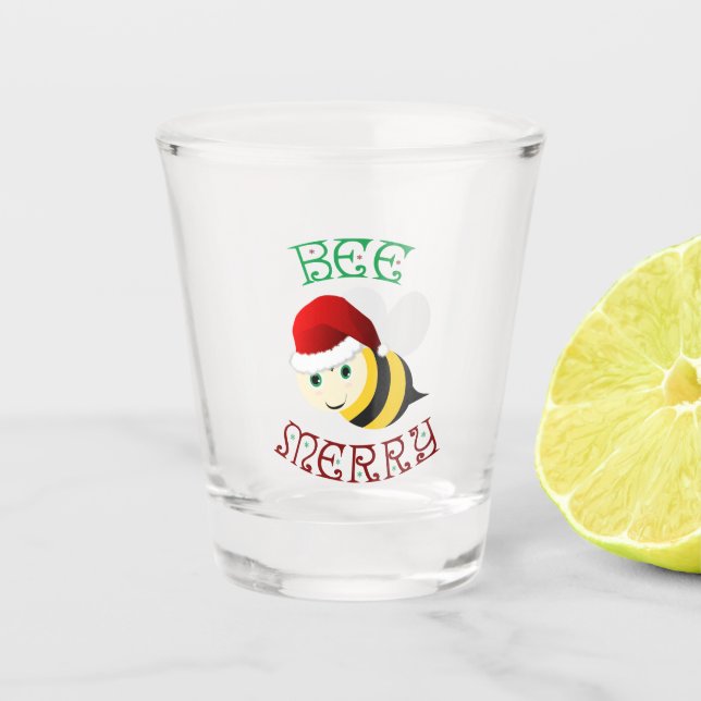 Verre A Shot Joyeux abeilles (Devant)