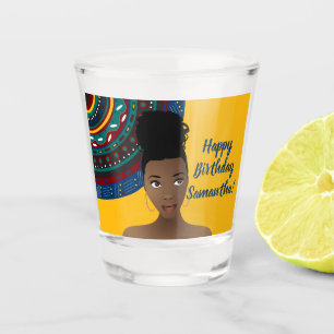 Verre A Shot Joyeux anniversaire ! Beauté naturelle, d'inspi