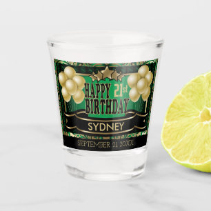 Verre A Shot Joyeux anniversaire de Keepsaké personnalisé - Ver