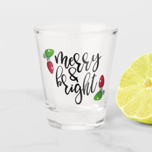 Verre A Shot Joyeux et lumineux Noël