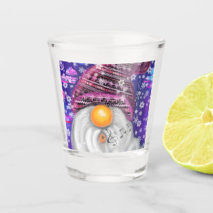 Verre A Shot Joyeux Gnome En Casquette Violet Chante Une Chanso