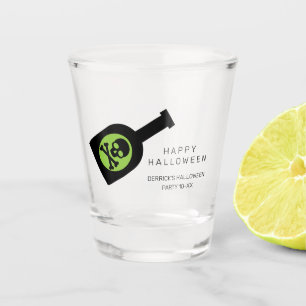 Verre A Shot Joyeux Halloween Drôle Toxique Alcool w Nom V2