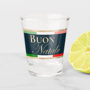 Verre A Shot Joyeux Noël Drapeau Italien Noël
