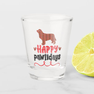 Verre A Shot Joyeux Pawlidays Jeu de mots amusant