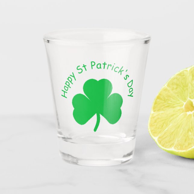 Verre A Shot Joyeux St Patrick's Day Shot Glass (Devant)