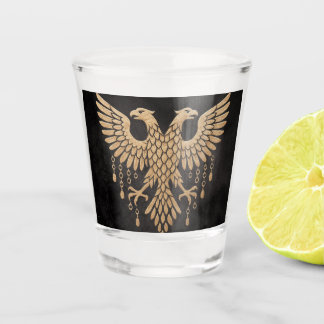 Verre A Shot Jumeau Doré Corbeau Mythologie Nordique Noir