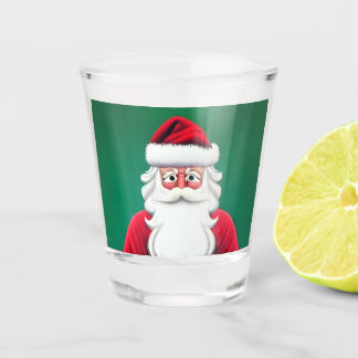Verre A Shot Jus de Noël vintage du Père Noël