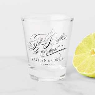 Verre A Shot Jusqu'à la mort Élégant Mariage Goth