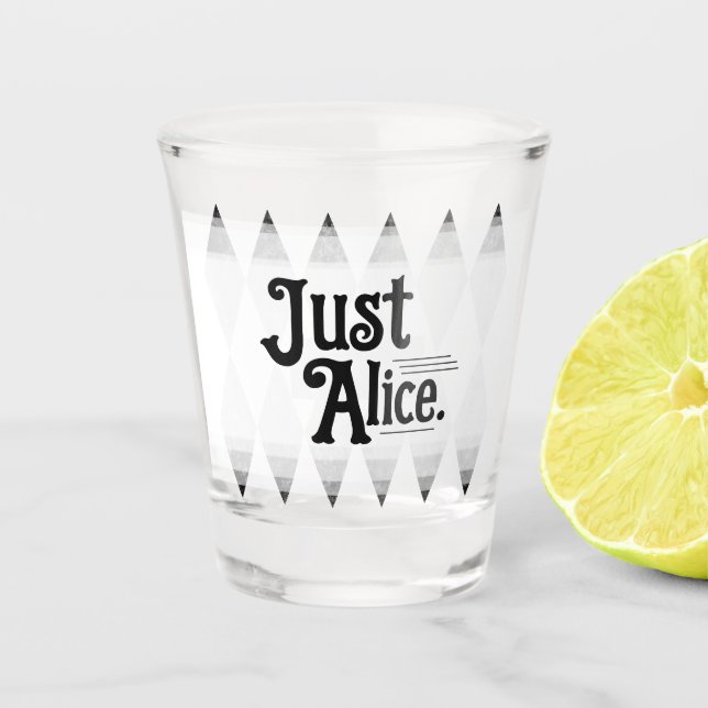 Verre A Shot JUSTE ALICE Jacquard de bachelorette diamant Tiré  (Devant)