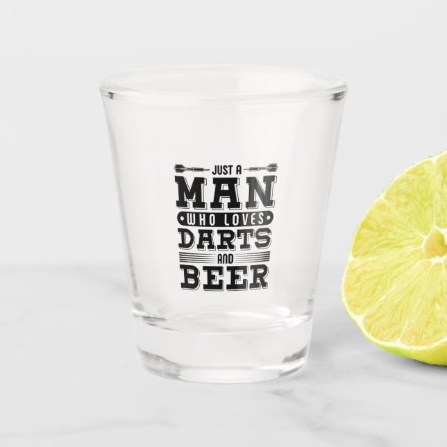 Verre A Shot Juste Un Homme Qui Aime Les Fosses Et La Bière (Devant)