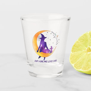 Verre A Shot Juste Une Fille Qui Aime Le Chat