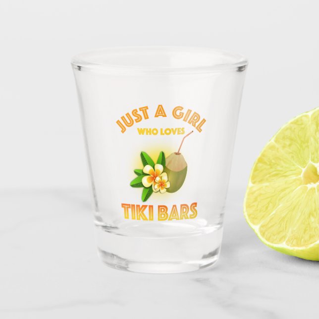 Verre A Shot Juste Une Fille Qui Aime Les Bars Tiki (Devant)