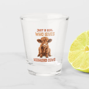 Verre A Shot Juste une fille qui aime les vaches Highland